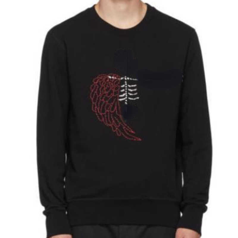 

Sweatshirt Designer Hoodie Men' Skull Man Contrasting Color Sweater Womens Pure Cotton T-Shirt Round Neck Pullover Loose Breathable Casual Long Sleeve Shirt Jacket, Black