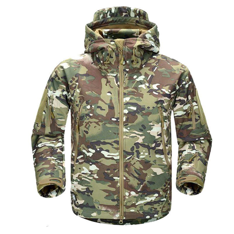 

Mens Jackets Winter Military Camouflage Fleece Army Tactical Coat Multicam Male Waterproof Windbreakers 230203, Sand