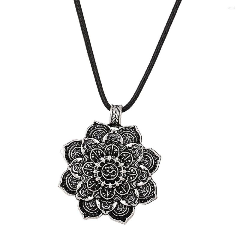 

Pendant Necklaces Vintage Lotus Flower Amulet Necklace Mens Jewelry