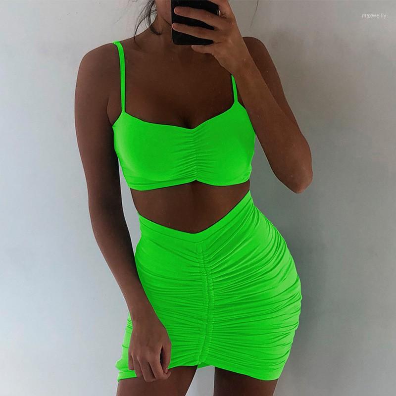 

Work Dresses Women' 2023 Two Piece Sets Breast Wrap With Skirt Y2K Fashion Sleeveless Sleeves Vest T Shirt For Summer Classic Sexy, Fd8141 1