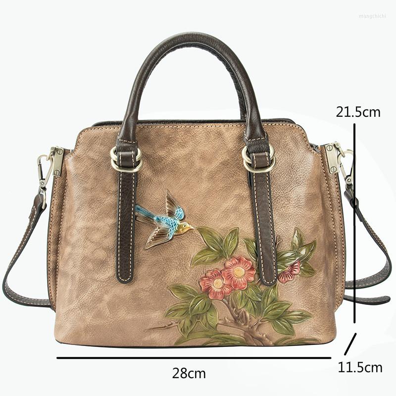 

Evening Bags YourSeason Ladies Vintage Shoulder Crossbody Handmade Embossing Genuine Leather Female Leisure Large Capacity Handbags, Purple
