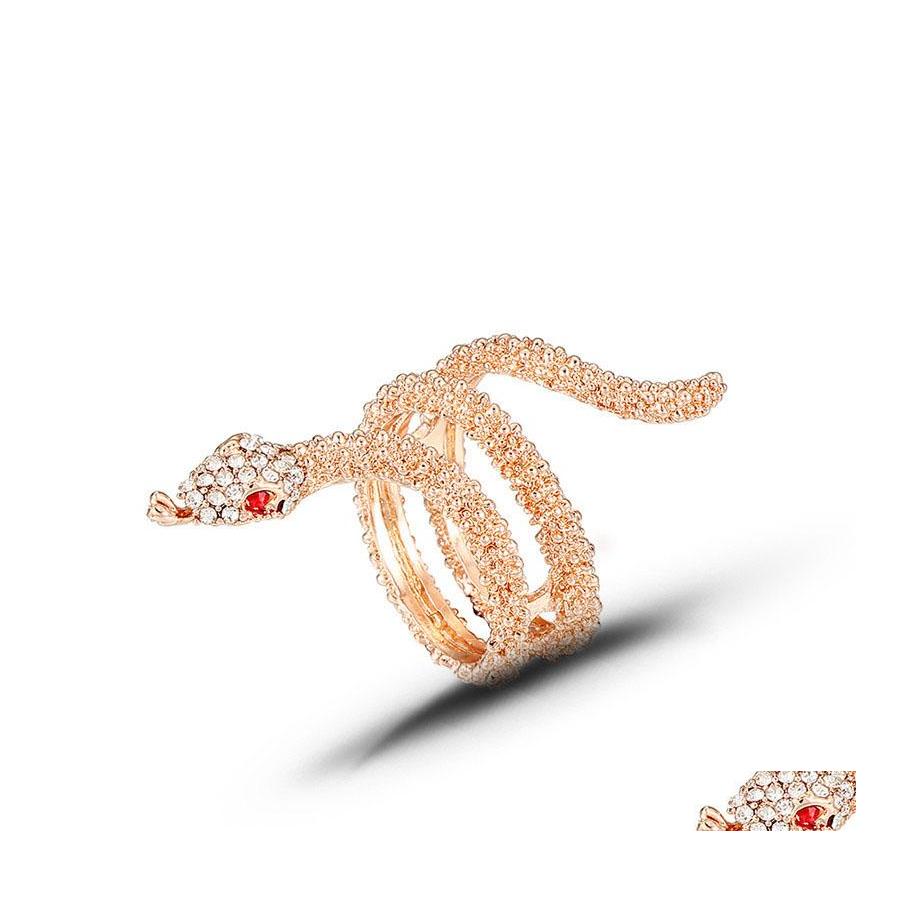 

Band Rings Fashion Jewelry Punk Snake Body Totem Ring Lady Finger Drop Delivery Dhtgu