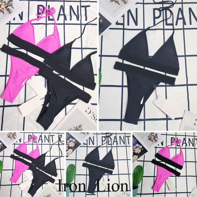 

Bikinis Woman Bras Sets Intimates Two-Piece Bikini With Letter Swimsuits Crystal Summer Swimwear Beach Luxury Bathing Suits Three-point Swimsuit, Color 2