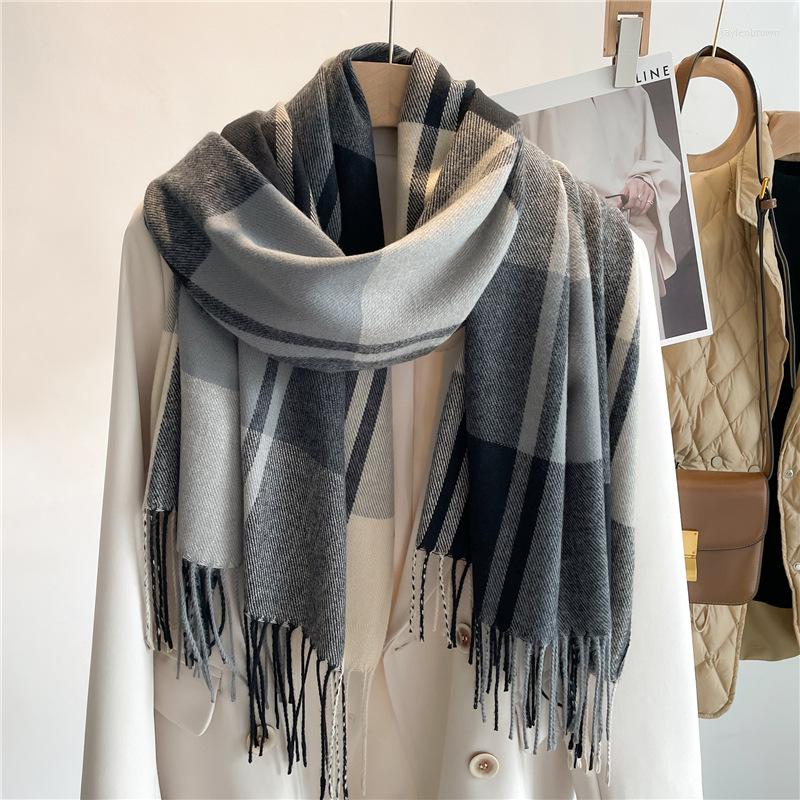 

Scarves Autumn And Winter Scarf Luxury Female Designer 200 65cm Cashmere Ladies Fashion Headscarf Pashmina