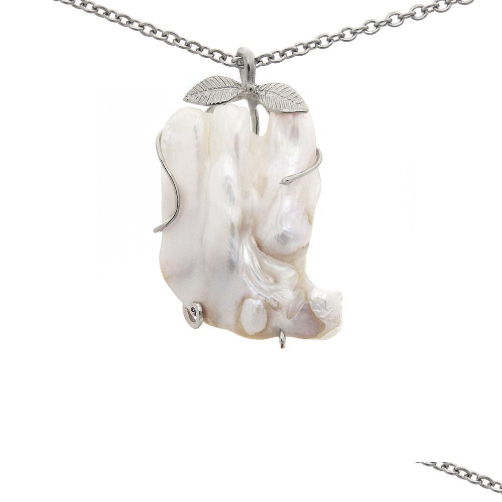 

Pendant Necklaces 5Pcs Mixed Barque Pearl With Sier Plated Wire Irregar White Freshwater Pearls Women Jewelry Gifts Drop Delivery Pen Dhz71
