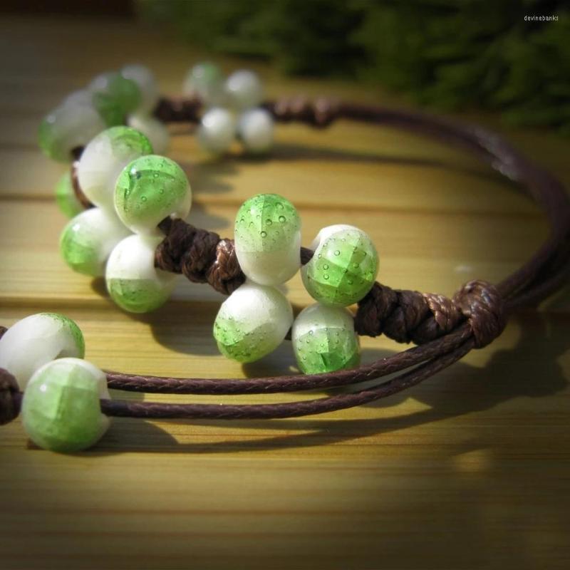 

Strand Fashion Weave Bracelets & Bangles For Women&men Handmade Trinket Women's Personality Ceramic Lovers Jewelry Charm Gift