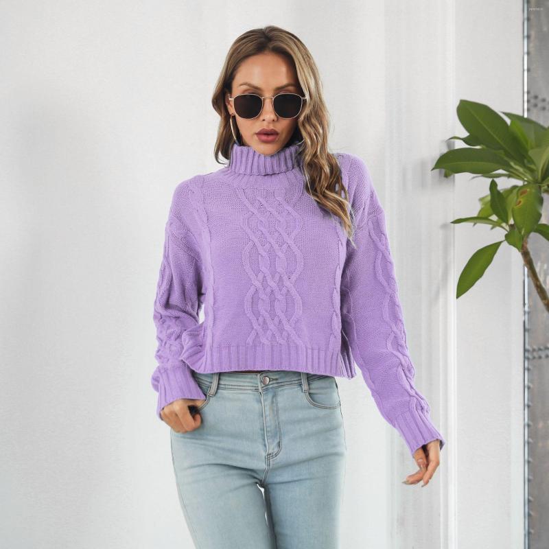 

Women' Sweaters Women Autumn Winter Cable Knit Crop Sweater Pullover Long Sleeve Loose Turtleneck Casual Oversized Knitwear Jumper Tops, Cropped sweater 1