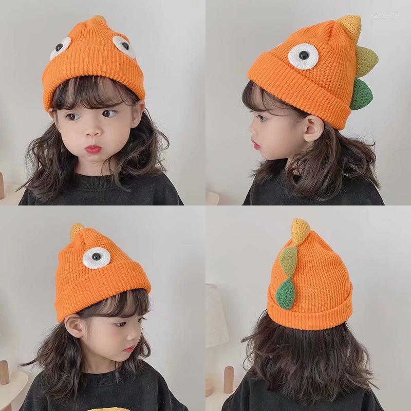 

Berets Cartoon Dinosaur Baby Hat Cap Korean Version Knitted Caps For Infant Toddler Boys Girls Beanies Keep Warm Kids Accessories Hats, Purple