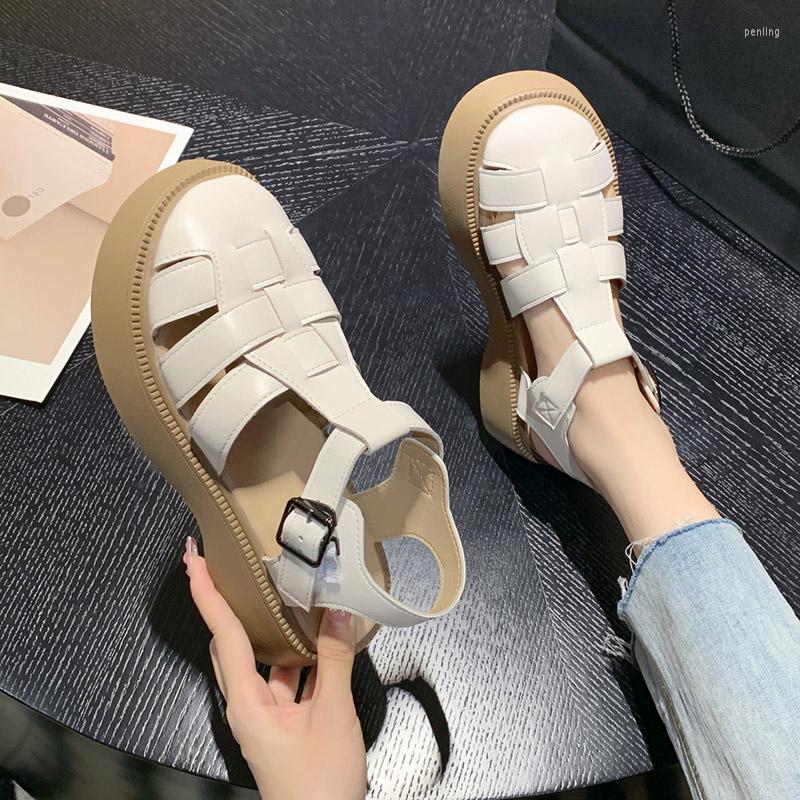 

Dress Shoes Women's Gladiator Sandals 2023 Platform Summer Fashion Women Chunky Heels Beach Sandal Pu Comfortable Sandalias Mujer, Beige