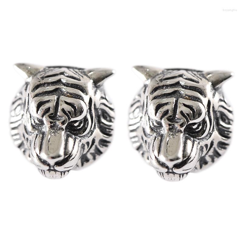 

Stud Earrings Pure S925 Sterling Silver Women Zodiac Tiger 2g
