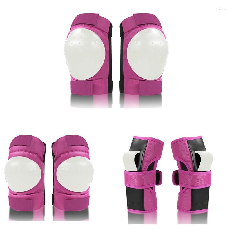 

Knee Pads Children's Sports Protective Gear Roller Skating Car Elbow Cycling Bicycle 6-piece Set, Pink