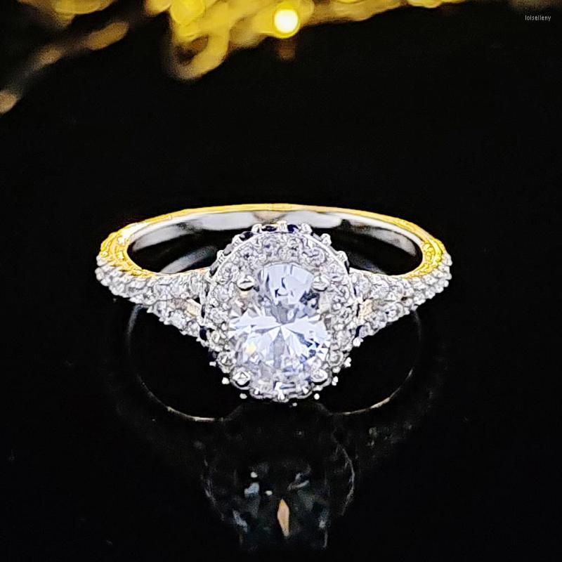 

Wedding Rings Silver Color Engagement Ring Genuine Pure 925 Sterling Jewelry Fashion Set For Personalized R4205