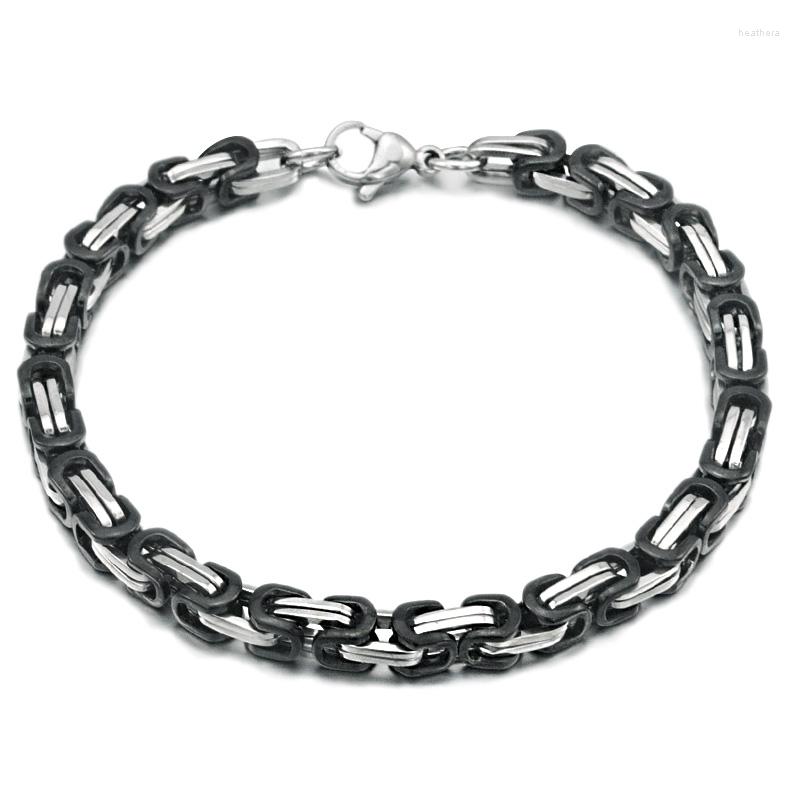 

Link Bracelets CHIMDOU Stainless Steel Bracelet Men Punk Rock Jewelry High Quality Pulseira Masculina Byzantine Chain For Women