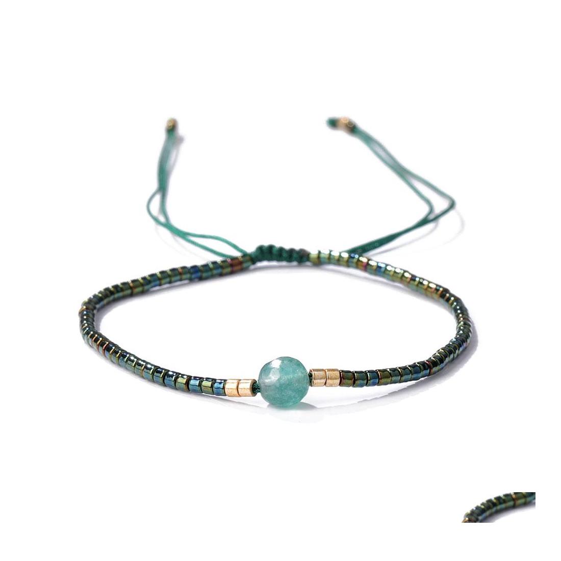 

Link Chain Handmade Bohemian Friendship Bracelet Link Ethnic Colorf Seed Bead Charm Bracelets For Women Beach Party Gift Drop Deliv Otm2D