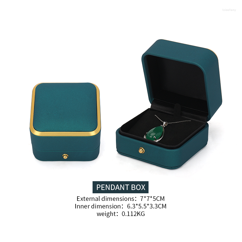 

Jewelry Pouches Exquisite Green Female Pendent Display Packaging Box For Earring Wedding Ring Bracelet Jewellery Holder Lover Gift