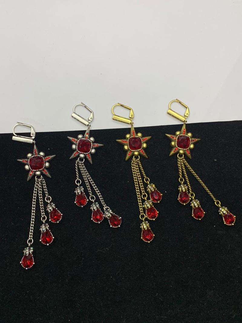 

Backs Earrings Starfish Fringe For Women With Advanced Temperament Long Style Ear Clasp