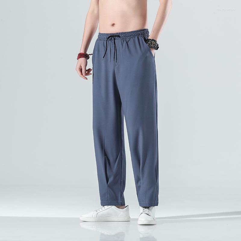

Men's Pants 2023 Spring Summer Men Casual Solid Color Harajuku Streetwear Thin Jogging Trousers Male Breathable Harem, White