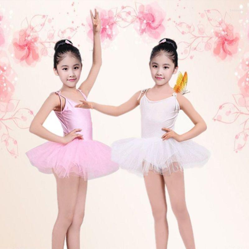 

Stage Wear 2023 Kids Girls Toddler Ballet Tutu Suit Dance Dress 4 Color Girl Clothes Skirts Competition Constume, Blue