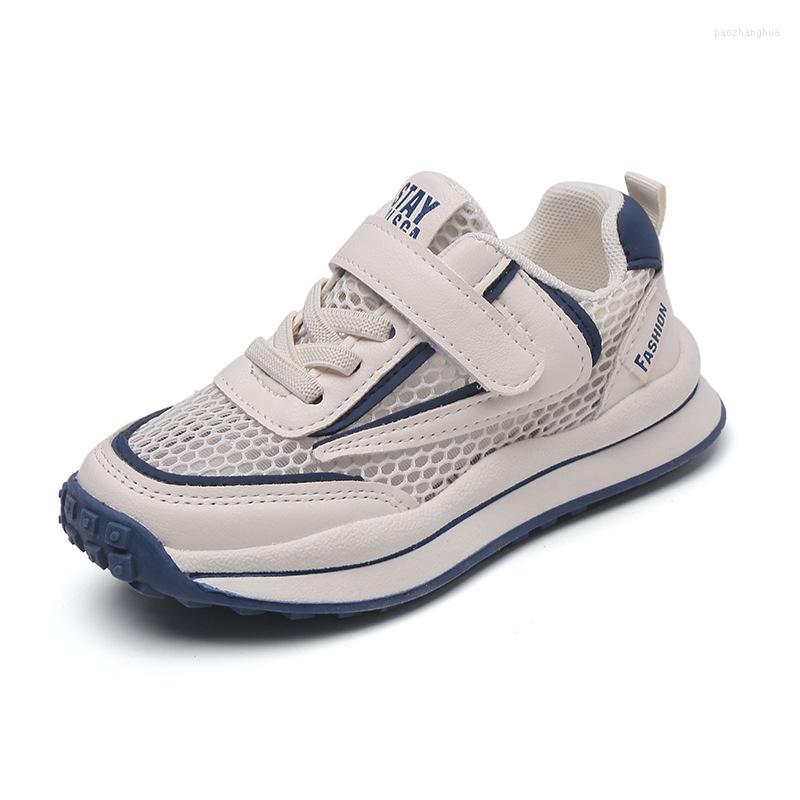 

Athletic Shoes Lightweight Sports For Boys Girsl 2023 Summer Kids Sneakers Breathable Fashion Air Mesh Hollow Dad, Blue
