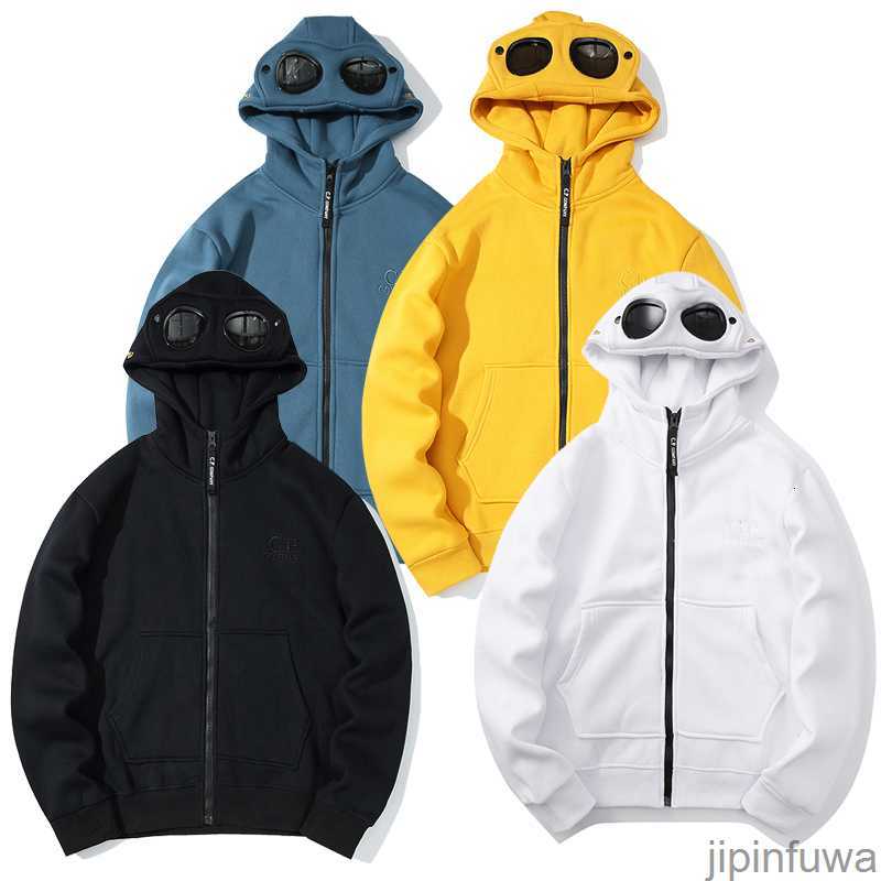 

Men's Hoodies Jackets Casual Loose Pullover Sweatershirt Cp Coat Trendy British-style Youth Spring and Autumn Italy Tide Hoody Goggles Decoration 2kei, Yellow
