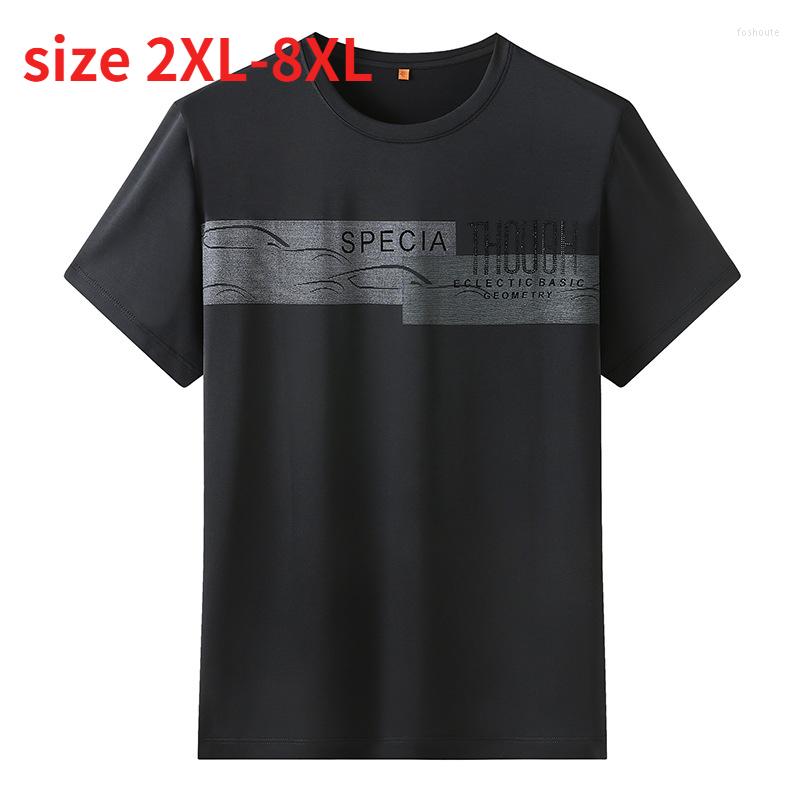 

Men's T Shirts Arrival Super Lsrge Summer Youth Fashion Casual Round Neck Printed Short Sleeve T-shirt Plus Size 2XL 3XL  5XL 6XL 7XL8XL, Gray