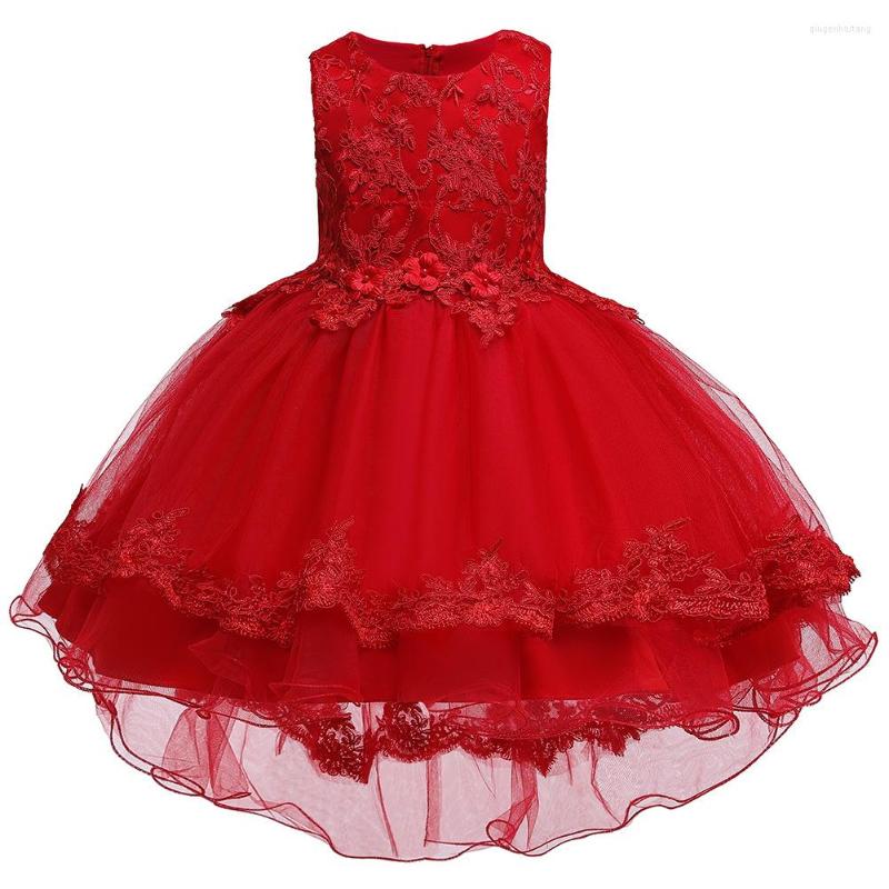 

Girl Dresses Baby Girl's Lace Flower Trailing Wedding Party Dress Toddler Kids Christmas Costmes Children Bridesmaid Vestidios, Purple