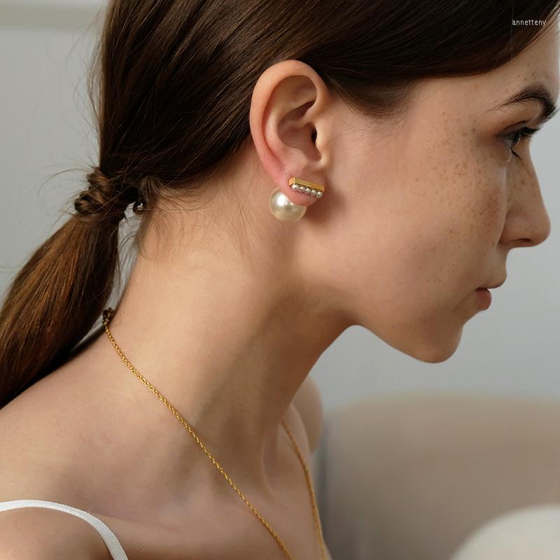 

Stud Earrings Timeless Wonder Glam Faux Pearl Geo Swing For Women Designer Jewelry Ins Party Prom Rare Gift Cute Kpop Japan 6269