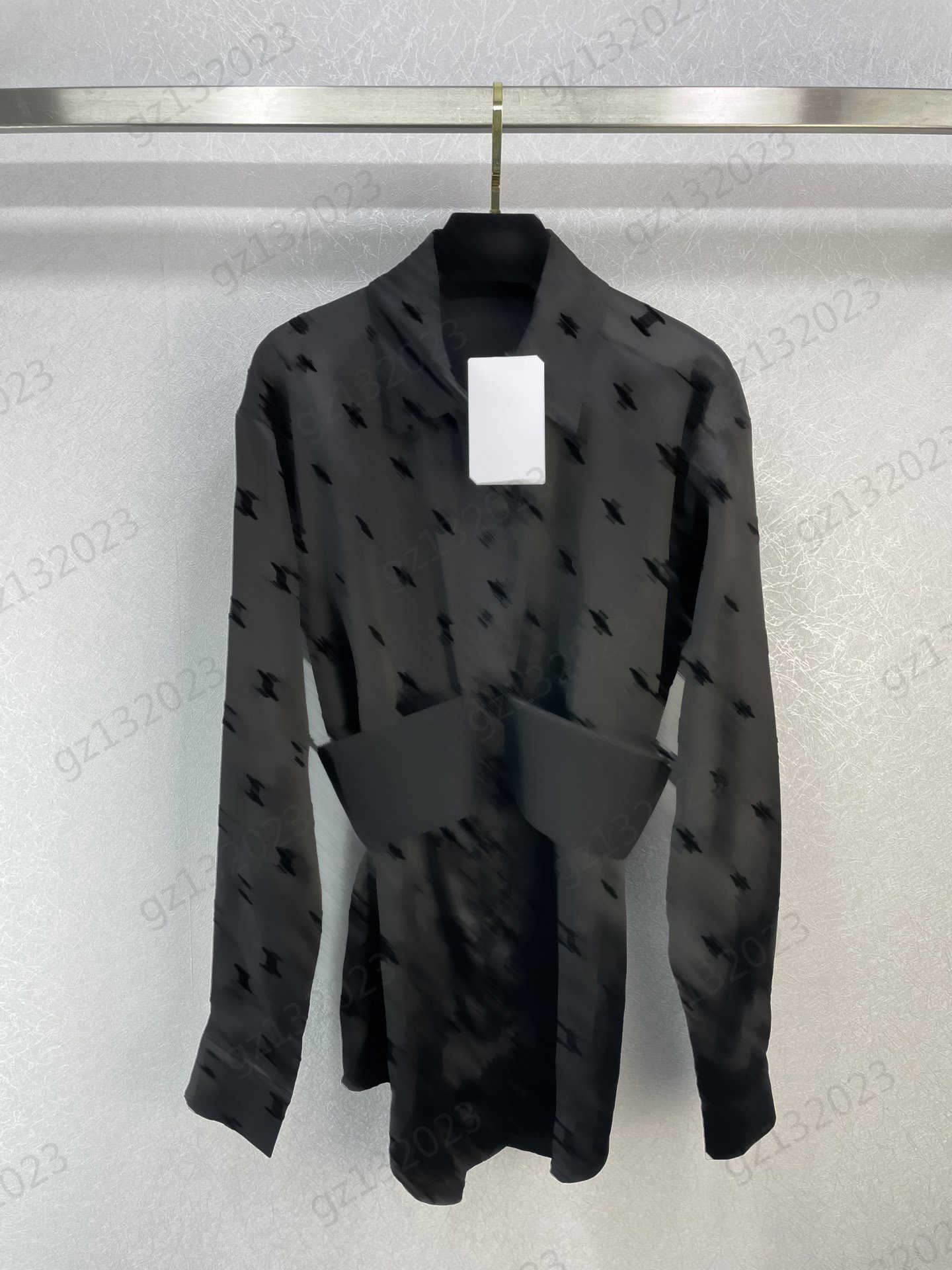 

Womens Blouse Shirts Classic Logo Flocked Lapel Long-sleeved Shirt Letter Webbing Corset Waist Design Fashion Slimming Tops Spring Thin Styles Blouses For Women, 1 white