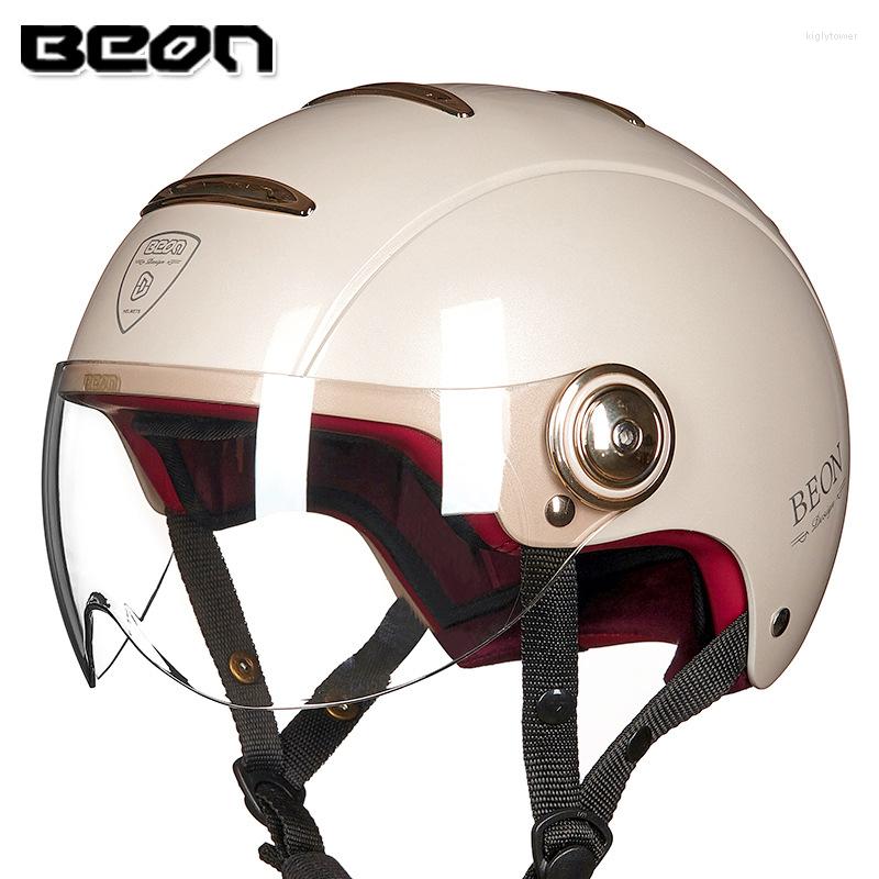 

Motorcycle Helmets BEON Retro Half Helmet Open Face Vintage Casque Moto Casco Capacete, 16