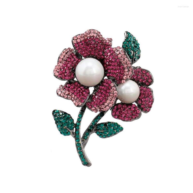 

Brooches Muylinda Shell Pearls Plum Blossom Flower For Women Wedding Office Rhinestone Brooch Pins Year Jewelry Gifts