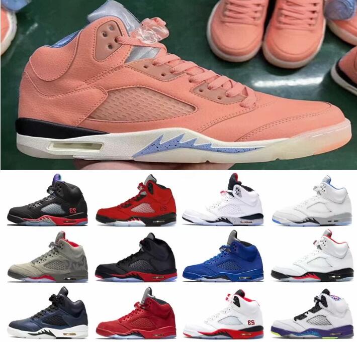 

5s Raging Fire Red Mens Basketball Shoes Jumpman 5 Hyper Royal OG Black Metallic White Cement Oreo Men Trainers Outdoor Sports Sneakers 40-47