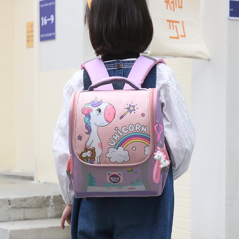 

Backpack 2023 Children's Bag Kindergarten Primary School Students Cute Cartoon Space Bags Size Kids Schoolbag, Sky blue