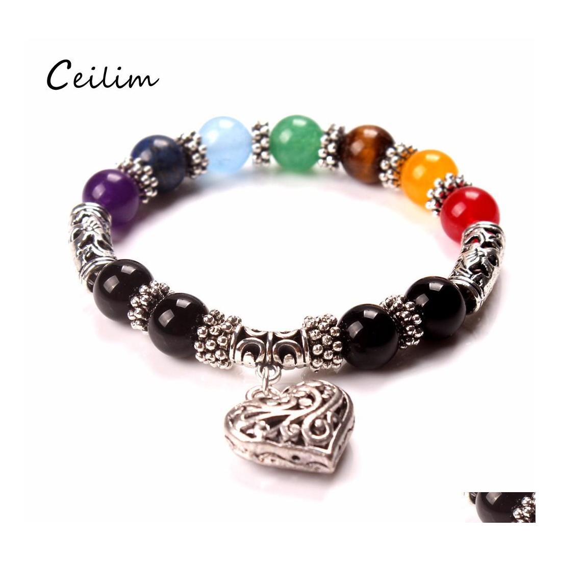 

Beaded Strands Arrival 7 Chakra Bracelet Men Healing Nce Beads Reiki Buddha Prayer Natural Stone Yoga For Women Drop Delivery Jewel Otskn