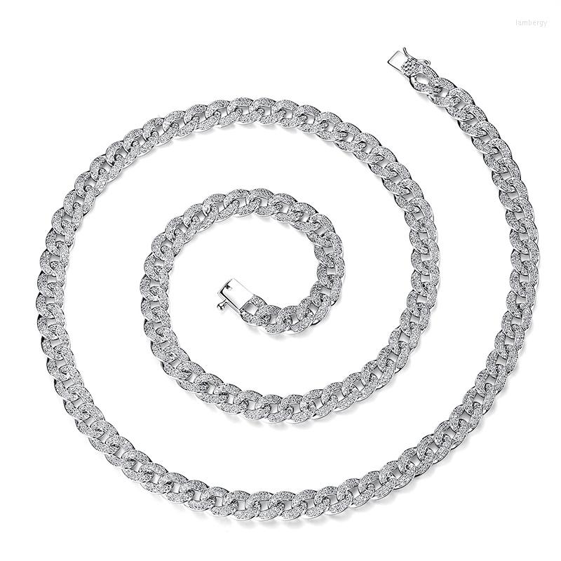 

Chains 8 720mm Cuban Miami Chain Necklace For Men Women Cubic Zirconia Bling Out Link Hip Hop Rapper Jewelry Gifts