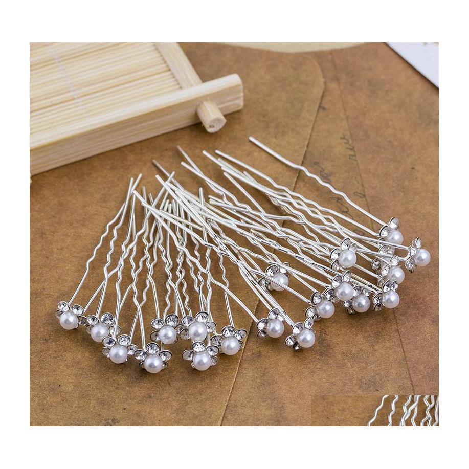 

Hairpins Fashion Jewelry Alloy Faux Pearl Ushaped Hairpin Bride Lady Hair Stick Accessory Drop Delivery Hairjewelry Dhmyb