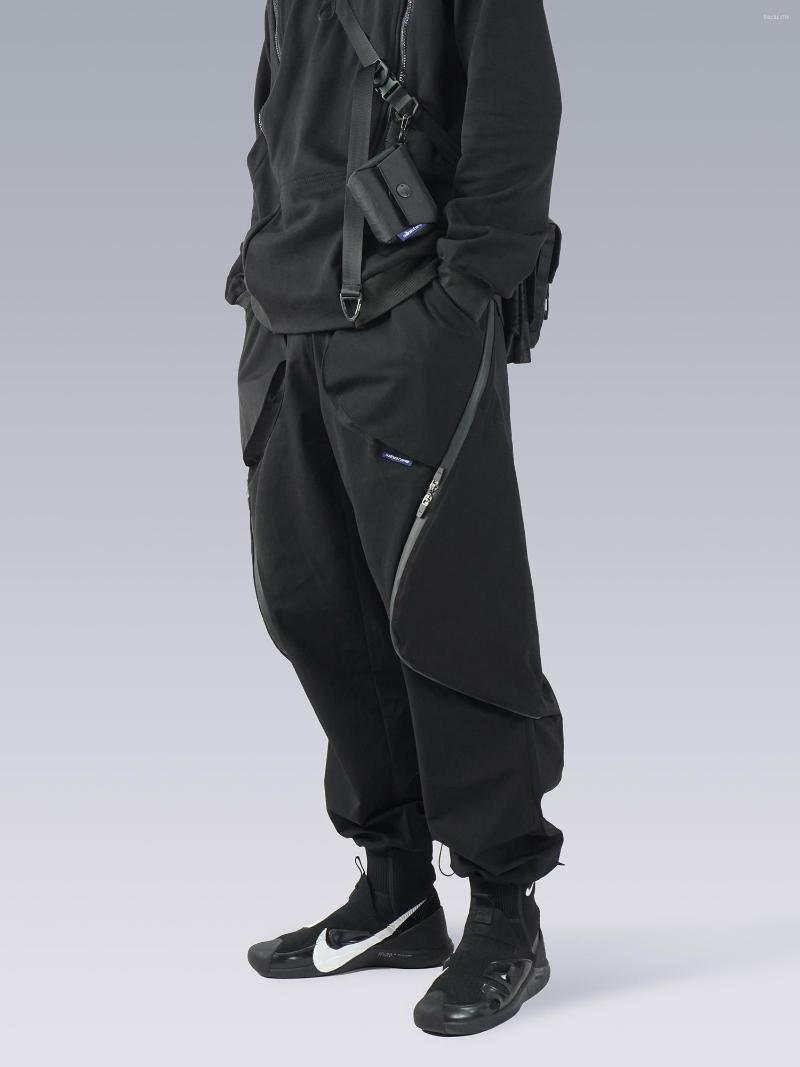 

Men' Pants SIlenstorm 22aw Curved Zipper Trousers Drawcord Elastic Waist Techwear Casual Warcore Gorpcore, Picture shown