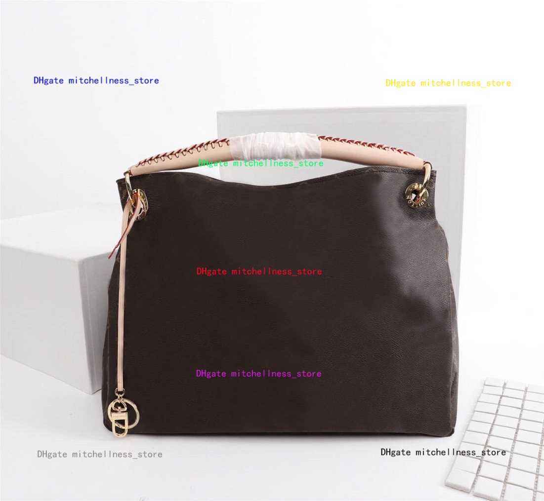 

Designer Luxury Handbags Flowers leisure Shoulder Bag Women Messenger Bag canvas Artsy Cowhide Leather Women Bags Shopping Bag, M40249 white plaid