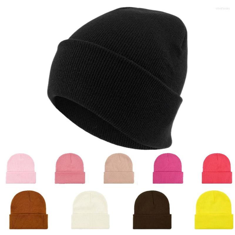 

Berets High Quality 61 Colors Beanies Knitted Hats Winter Autumn Thick Caps Men Women Unisex YOUTH Female Warmer Bonnet, A52