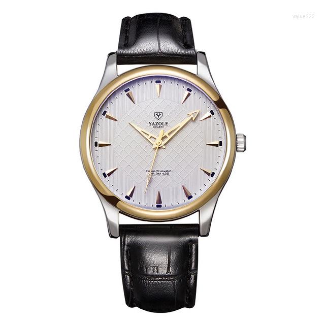 

Wristwatches YAZOLE 425 High Grade Quartz Movement Fashion Business Style Watch Custom Life Waterproof Clock Practical Luminous Hand Watches
