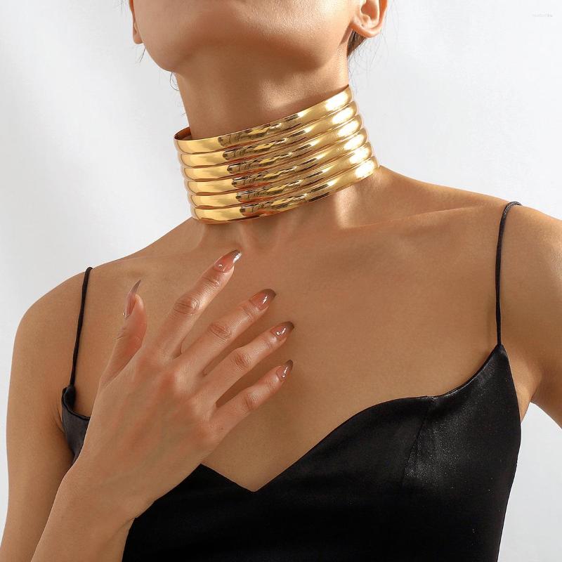 

Choker Personality Exaggerated Pu Geometric Necklace For Woman Party Casual Jewelry