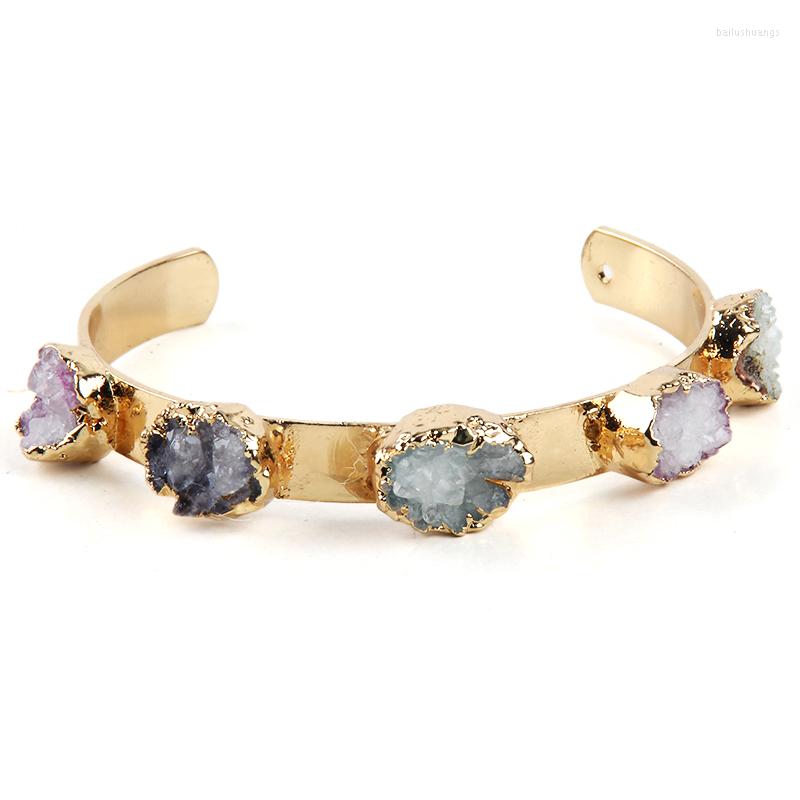 

Strand RH Fashion Jewelry 5 Color Druzy Charm Bangle For Women Festival Gift