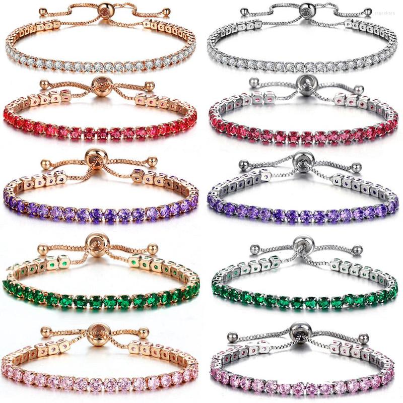 

Strand 5 Colors Fashion Cubic Zirconia Tennis Bracelet & Bangles For Women Gifts Luxury Armbanden Voor Vrouwen Bijoux