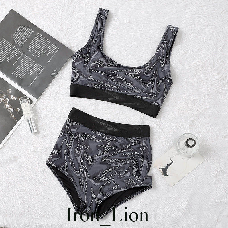 

Bikini Intimates Bras Sets Split Swimwear Letter Print Women Bathing Suit Textile Sexy Bandage Ladies Swimsuit Bikinis, Color 3