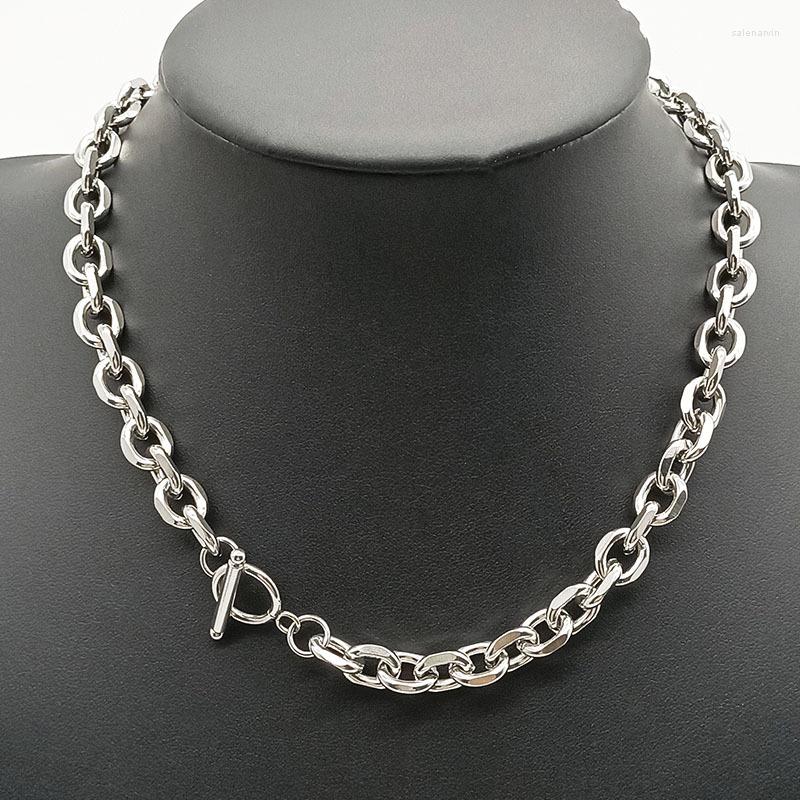

Chains ASON Stainless Steel OT Clasp Necklace Trendy Style For Women Men Jewelry Chain Accessories Choker Collar Gift