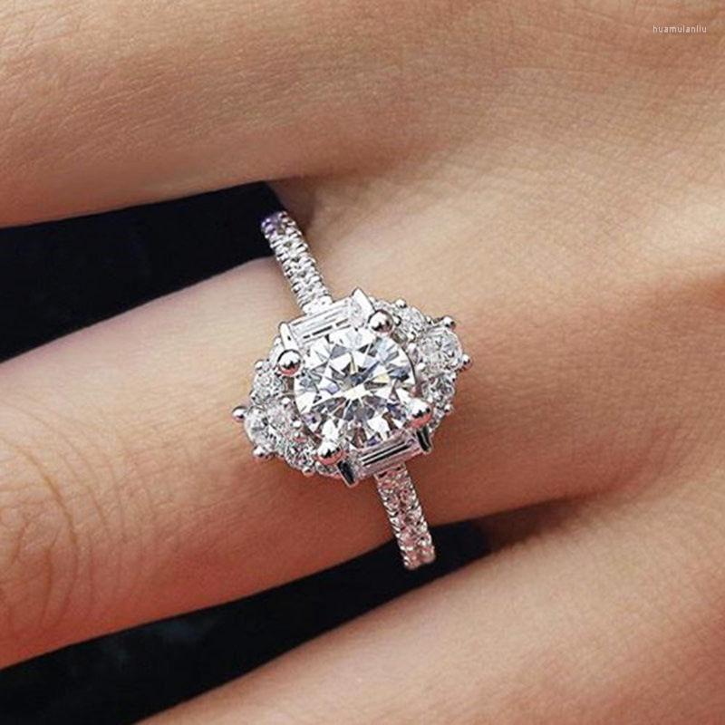 

Wedding Rings Alloy Ring Engagement Women White Elegant Size 6-10