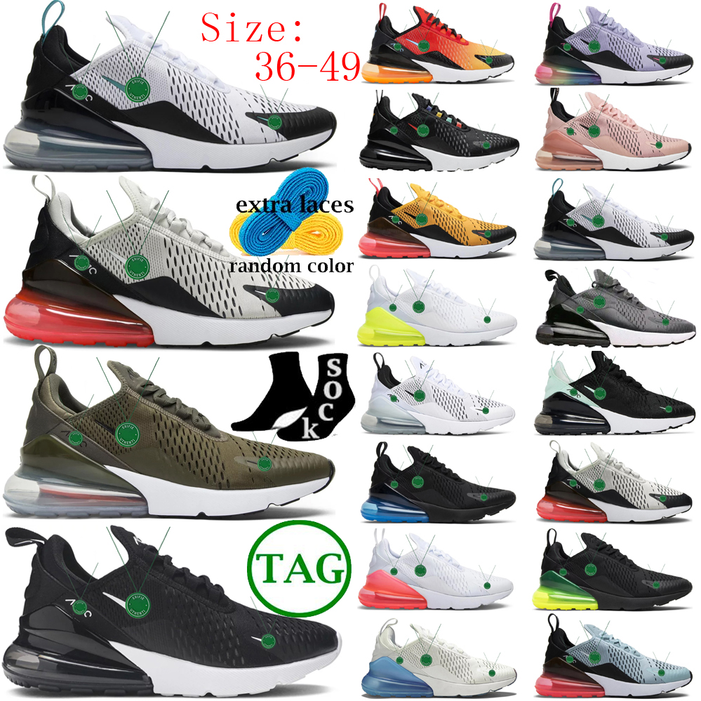 

2023 maxs 270 270s mens running shoes triple black white air sneakers sepia stone medium olive barely rose regency purple university red tiger photo blue sports shoe, Color # 20