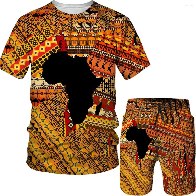 

Men's Tracksuits 2002 Summer Men's Women Short Sleeve African Dashiki 3D Printed T-shirt/Shorts Tracksuit O-neck Oversized Harajuku Kids, Men sets-0605
