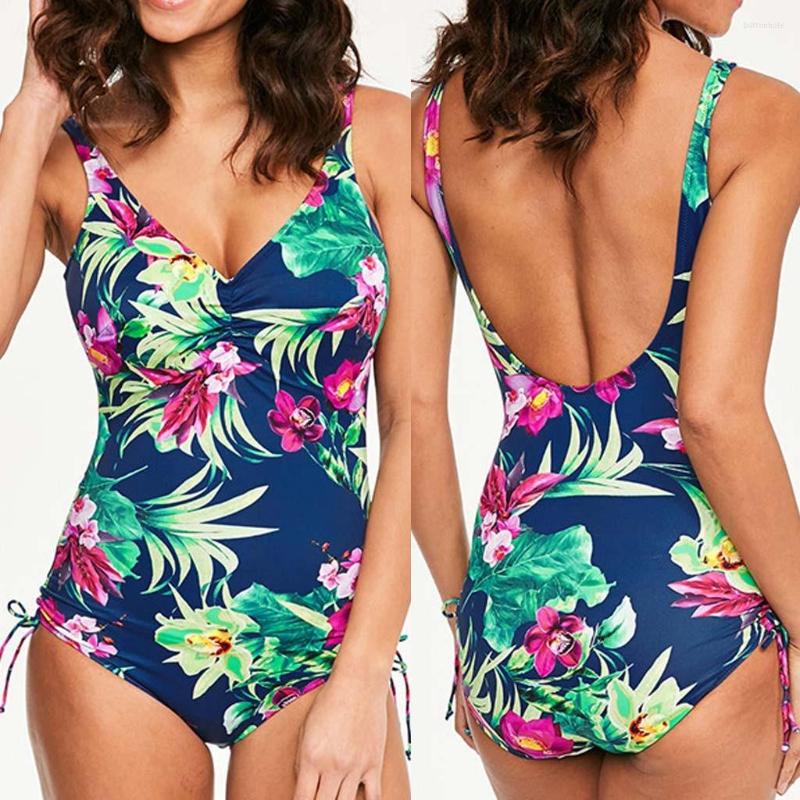 

Women's Swimwear Women Jumpsuit Push-Up Padded Bra Beach Bikini Sexy, Blue