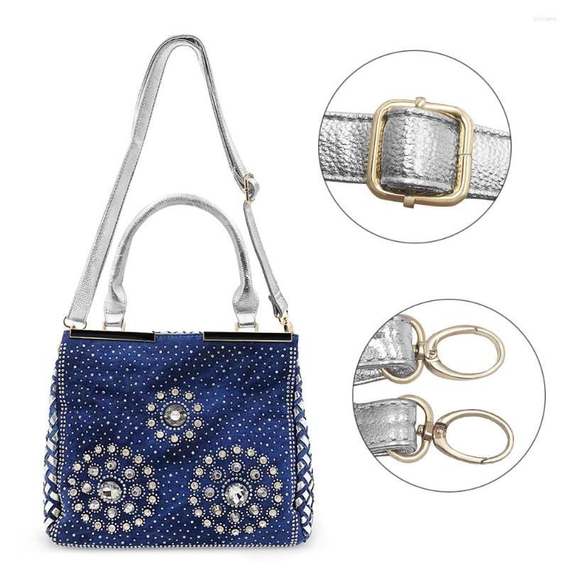 

Evening Bags Luxury Rhinestones Women's Totes Elegant Ladies Handbags Fashion Designed Top-handle PU Denim Stylish Women Tote Bag, Fashion silver