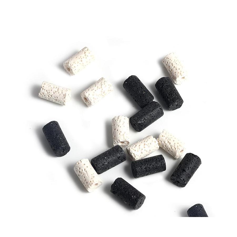 

Charms 26Pcs/Lot Natural Volcanic Stone Pendant Cylindrical Beads For Braselet Necklace Women Men Diy Jewelry Making Drop Delivery F Ota0X